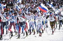 25.02.2017, Lahti, Finland (FIN): Sjur Roethe (NOR), Martin Johnsrud Sundby (NOR), Jens Burman (SWE) - FIS nordic world ski championships, cross-country, skiathlon men, Lahti (FIN). www.nordicfocus.com. © Thibauut/NordicFocus. Every downloaded picture is fee-liable.
