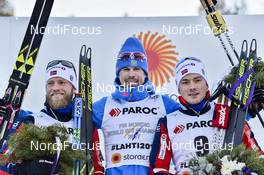 25.02.2017, Lahti, Finland (FIN): Martin Johnsrud Sundby (NOR), Sergey Ustiugov (RUS), Finn Haagen Krogh (NOR), (l-r) - FIS nordic world ski championships, cross-country, skiathlon men, Lahti (FIN). www.nordicfocus.com. © Thibaut/NordicFocus. Every downloaded picture is fee-liable.