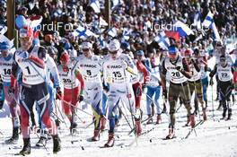 25.02.2017, Lahti, Finland (FIN): Martin Johnsrud Sundby (NOR), Marcus Hellner (SWE), Jens Burman (SWE), Jonas Dobler (GER) - FIS nordic world ski championships, cross-country, skiathlon men, Lahti (FIN). www.nordicfocus.com. © Thibauut/NordicFocus. Every downloaded picture is fee-liable.