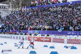 25.02.2017, Lahti, Finland (FIN): Krista Parmakoski (FIN), Marit Bjoergen (NOR), (l-r)  - FIS nordic world ski championships, cross-country, skiathlon women, Lahti (FIN). www.nordicfocus.com. © Modica/NordicFocus. Every downloaded picture is fee-liable.
