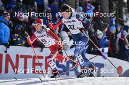25.02.2017, Lahti, Finland (FIN): Cendrine Browne (CAN), Rosie Brennan (USA) - FIS nordic world ski championships, cross-country, skiathlon women, Lahti (FIN). www.nordicfocus.com. © Thibaut/NordicFocus. Every downloaded picture is fee-liable.