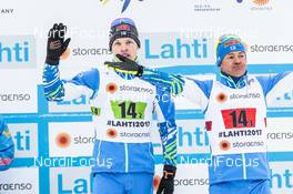 26.02.2017, Lahti, Finland (FIN): Iivo Niskanen (FIN), Sami Jauhojaervi (FIN), (l-r) - FIS nordic world ski championships, cross-country, team sprint, Lahti (FIN). www.nordicfocus.com. © Modica/NordicFocus. Every downloaded picture is fee-liable.