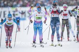 26.02.2017, Lahti, Finland (FIN): Natalia Matveeva (RUS), Kerttu Niskanen (FIN), Sadie Bjornsen (USA), (l-r)  - FIS nordic world ski championships, cross-country, team sprint, Lahti (FIN). www.nordicfocus.com. © Modica/NordicFocus. Every downloaded picture is fee-liable.