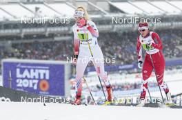 26.02.2017, Lahti, Finland (FIN): Sandra Schuetzova (CZE), Dahria Beatty (CAN), (l-r)  - FIS nordic world ski championships, cross-country, team sprint, Lahti (FIN). www.nordicfocus.com. © Modica/NordicFocus. Every downloaded picture is fee-liable.