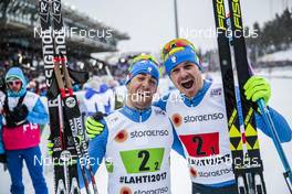 26.02.2017, Lahti, Finland (FIN): Federico Pellegrino (ITA), Dietmar Noeckler (ITA), (l-r)  - FIS nordic world ski championships, cross-country, team sprint, Lahti (FIN). www.nordicfocus.com. © Modica/NordicFocus. Every downloaded picture is fee-liable.