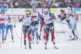 26.02.2017, Lahti, Finland (FIN): Maiken Caspersen Falla (NOR), Heidi Weng (NOR), (l-r)  - FIS nordic world ski championships, cross-country, team sprint, Lahti (FIN). www.nordicfocus.com. © Modica/NordicFocus. Every downloaded picture is fee-liable.