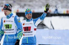 26.02.2017, Lahti, Finland (FIN): Iivo Niskanen (FIN), Sami Jauhojaervi (FIN), (l-r)  - FIS nordic world ski championships, cross-country, team sprint, Lahti (FIN). www.nordicfocus.com. © Modica/NordicFocus. Every downloaded picture is fee-liable.