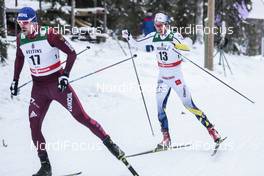 26.11.2017, Ruka, Finland (FIN): Sergey Ustiugov (RUS), Marcus Hellner (SWE), (l-r)  - FIS world cup cross-country, pursuit men, Ruka (FIN). www.nordicfocus.com. © Modica/NordicFocus. Every downloaded picture is fee-liable.