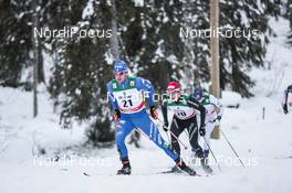 26.11.2017, Ruka, Finland (FIN): Federico Pellegrino (ITA), Jonas Baumann (SUI), (l-r)  - FIS world cup cross-country, pursuit men, Ruka (FIN). www.nordicfocus.com. © Modica/NordicFocus. Every downloaded picture is fee-liable.