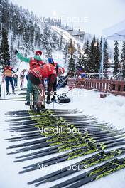 26.11.2017, Ruka, Finland (FIN): Technician at work with Fischer Ski   - FIS world cup cross-country, pursuit men, Ruka (FIN). www.nordicfocus.com. © Modica/NordicFocus. Every downloaded picture is fee-liable.