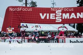 26.11.2017, Ruka, Finland (FIN): Johannes Hoesflot Klaebo (NOR), Alexander Bolshunov (RUS), Martin Johnsrud Sundby (NOR), Alex Harvey (CAN), (l-r)  - FIS world cup cross-country, pursuit men, Ruka (FIN). www.nordicfocus.com. © Modica/NordicFocus. Every downloaded picture is fee-liable.