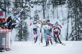 26.11.2017, Ruka, Finland (FIN): Maurice Manificat (FRA), Calle Halfvarsson (SWE), Alexey Chervotkin (RUS), (l-r)  - FIS world cup cross-country, pursuit men, Ruka (FIN). www.nordicfocus.com. © Modica/NordicFocus. Every downloaded picture is fee-liable.