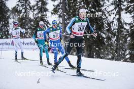 26.11.2017, Ruka, Finland (FIN): Andrew Musgrave (GBR), Dietmar Noeckler (ITA), Alexis Jeannerod (FRA), Ari Luusua (FIN), (l-r)  - FIS world cup cross-country, pursuit men, Ruka (FIN). www.nordicfocus.com. © Modica/NordicFocus. Every downloaded picture is fee-liable.
