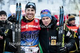 26.11.2017, Ruka, Finland (FIN): Maurice Manificat (FRA), Matti Heikkinen (FIN), (l-r)  - FIS world cup cross-country, pursuit men, Ruka (FIN). www.nordicfocus.com. © Modica/NordicFocus. Every downloaded picture is fee-liable.