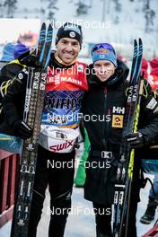 26.11.2017, Ruka, Finland (FIN): Maurice Manificat (FRA), Matti Heikkinen (FIN), (l-r)  - FIS world cup cross-country, pursuit men, Ruka (FIN). www.nordicfocus.com. © Modica/NordicFocus. Every downloaded picture is fee-liable.