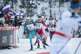 26.11.2017, Ruka, Finland (FIN): Maurice Manificat (FRA), Alex Harvey (CAN), Alexey Chervotkin (RUS), (l-r)  - FIS world cup cross-country, pursuit men, Ruka (FIN). www.nordicfocus.com. © Modica/NordicFocus. Every downloaded picture is fee-liable.