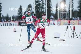 26.11.2017, Ruka, Finland (FIN): Andrew Newell (USA), Knute Johnsgaard (CAN), (l-r)  - FIS world cup cross-country, pursuit men, Ruka (FIN). www.nordicfocus.com. © Modica/NordicFocus. Every downloaded picture is fee-liable.
