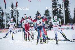 26.11.2017, Ruka, Finland (FIN): Len Valjas (CAN), Patrick Caldwell (USA), Jens Burman (SWE), (l-r)  - FIS world cup cross-country, pursuit men, Ruka (FIN). www.nordicfocus.com. © Modica/NordicFocus. Every downloaded picture is fee-liable.