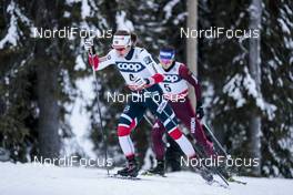 26.11.2017, Ruka, Finland (FIN): Ingvild Flugstad Oestberg (NOR), Natalia Nepryaeva (RUS), (l-r)  - FIS world cup cross-country, pursuit women, Ruka (FIN). www.nordicfocus.com. © Modica/NordicFocus. Every downloaded picture is fee-liable.