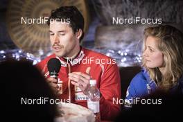 23.11.2017, Ruka, Finland (FIN): Alex Harvey (CAN), Jessica Diggins (USA), (l-r)  - FIS world cup cross-country, training, Ruka (FIN). www.nordicfocus.com. © Modica/NordicFocus. Every downloaded picture is fee-liable.