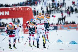 02.12.2017, Lillehammer, Norway (NOR): Emil Iversen (NOR), Lucas Chanavat (FRA), Calle Halfvarsson (SWE), (l-r)  - FIS world cup cross-country, individual sprint, Lillehammer (NOR). www.nordicfocus.com. © Modica/NordicFocus. Every downloaded picture is fee-liable.