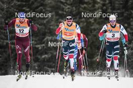 02.12.2017, Lillehammer, Norway (NOR): Sergey Ustiugov (RUS), Johannes Hoesflot Klaebo (NOR), Paal Golberg (NOR), (l-r)  - FIS world cup cross-country, individual sprint, Lillehammer (NOR). www.nordicfocus.com. © Modica/NordicFocus. Every downloaded picture is fee-liable.