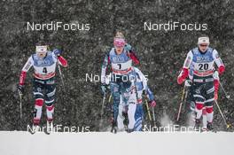 02.12.2017, Lillehammer, Norway (NOR): Maiken Caspersen Falla (NOR), Jessica Diggins (USA), Ingvild Flugstad Oestberg (NOR), (l-r)  - FIS world cup cross-country, individual sprint, Lillehammer (NOR). www.nordicfocus.com. © Modica/NordicFocus. Every downloaded picture is fee-liable.
