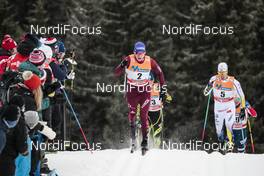 02.12.2017, Lillehammer, Norway (NOR): Alexander Bolshunov (RUS), Calle Halfvarsson (SWE), (l-r)  - FIS world cup cross-country, individual sprint, Lillehammer (NOR). www.nordicfocus.com. © Modica/NordicFocus. Every downloaded picture is fee-liable.