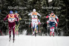 02.12.2017, Lillehammer, Norway (NOR): Alexander Bolshunov (RUS), Alexey Poltoranin (KAZ), Calle Halfvarsson (SWE), Eirik Brandsdal (NOR), (l-r)  - FIS world cup cross-country, individual sprint, Lillehammer (NOR). www.nordicfocus.com. © Modica/NordicFocus. Every downloaded picture is fee-liable.