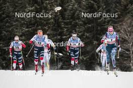02.12.2017, Lillehammer, Norway (NOR): Astrid Uhrenholdt Jacobsen (NOR), Thea Krokan Murud (NOR), Linn Soemskar (SWE), Heidi Weng (NOR), Sadie Bjornsen (USA), (l-r)  - FIS world cup cross-country, individual sprint, Lillehammer (NOR). www.nordicfocus.com. © Modica/NordicFocus. Every downloaded picture is fee-liable.