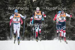 02.12.2017, Lillehammer, Norway (NOR): Ristomatti Hakola (FIN), Paal Troean Aune (NOR), Even Northug (NOR), (l-r)  - FIS world cup cross-country, individual sprint, Lillehammer (NOR). www.nordicfocus.com. © Modica/NordicFocus. Every downloaded picture is fee-liable.