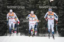 02.12.2017, Lillehammer, Norway (NOR): Teodor Peterson (SWE), Emil Joensson (SWE), Iivo Niskanen (FIN), (l-r)  - FIS world cup cross-country, individual sprint, Lillehammer (NOR). www.nordicfocus.com. © Modica/NordicFocus. Every downloaded picture is fee-liable.