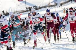 03.12.2017, Lillehammer, Norway (NOR): Hans Christer Holund (NOR), Sergey Ustiugov (RUS), Alex Harvey (CAN), (l-r)  - FIS world cup cross-country, skiathlon men, Lillehammer (NOR). www.nordicfocus.com. © Modica/NordicFocus. Every downloaded picture is fee-liable.