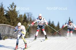 03.12.2017, Lillehammer, Norway (NOR): Marcus Hellner (SWE), Martin Johnsrud Sundby (NOR), Niklas Dyrhaug (NOR), (l-r)  - FIS world cup cross-country, skiathlon men, Lillehammer (NOR). www.nordicfocus.com. © Modica/NordicFocus. Every downloaded picture is fee-liable.