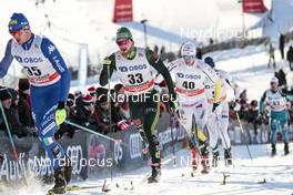 03.12.2017, Lillehammer, Norway (NOR): Dietmar Noeckler (ITA), Thomas Bing (GER), Gustav Eriksson (SWE), (l-r)  - FIS world cup cross-country, skiathlon men, Lillehammer (NOR). www.nordicfocus.com. © Modica/NordicFocus. Every downloaded picture is fee-liable.