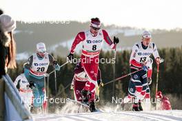 03.12.2017, Lillehammer, Norway (NOR): Jean Marc Gaillard (FRA), Alex Harvey (CAN), Simen Hegstad Krueger (NOR), (l-r)  - FIS world cup cross-country, skiathlon men, Lillehammer (NOR). www.nordicfocus.com. © Modica/NordicFocus. Every downloaded picture is fee-liable.