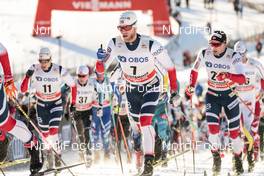 03.12.2017, Lillehammer, Norway (NOR): Finn Haagen Krogh (NOR), Martin Johnsrud Sundby (NOR), Didrik Toenseth (NOR), (l-r)  - FIS world cup cross-country, skiathlon men, Lillehammer (NOR). www.nordicfocus.com. © Modica/NordicFocus. Every downloaded picture is fee-liable.