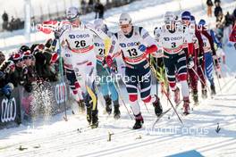 03.12.2017, Lillehammer, Norway (NOR): Daniel Rickardsson (SWE), Simen Hegstad Krueger (NOR), Hans Christer Holund (NOR), (l-r)  - FIS world cup cross-country, skiathlon men, Lillehammer (NOR). www.nordicfocus.com. © Modica/NordicFocus. Every downloaded picture is fee-liable.