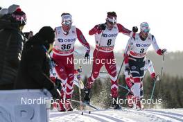03.12.2017, Lillehammer, Norway (NOR): Devon Kershaw (CAN), Alex Harvey (CAN), Hans Christer Holund (NOR), (l-r)  - FIS world cup cross-country, skiathlon men, Lillehammer (NOR). www.nordicfocus.com. © Modica/NordicFocus. Every downloaded picture is fee-liable.