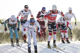 03.12.2017, Lillehammer, Norway (NOR): Johannes Hoesflot Klaebo (NOR), Hans Christer Holund (NOR), Iivo Niskanen (FIN), (l-r)  - FIS world cup cross-country, skiathlon men, Lillehammer (NOR). www.nordicfocus.com. © Modica/NordicFocus. Every downloaded picture is fee-liable.