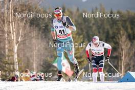 03.12.2017, Lillehammer, Norway (NOR): Adrien Backscheider (FRA), Johan Hoel (NOR), (l-r)  - FIS world cup cross-country, skiathlon men, Lillehammer (NOR). www.nordicfocus.com. © Modica/NordicFocus. Every downloaded picture is fee-liable.