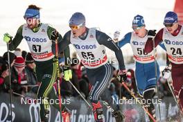 03.12.2017, Lillehammer, Norway (NOR): Jonas Dobler (GER), Snorri Eythor Einarsson (ISL), Andrey Larkov (RUS), (l-r)  - FIS world cup cross-country, skiathlon men, Lillehammer (NOR). www.nordicfocus.com. © Modica/NordicFocus. Every downloaded picture is fee-liable.