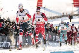 03.12.2017, Lillehammer, Norway (NOR): Hans Christer Holund (NOR), Alex Harvey (CAN), Jean Marc Gaillard (FRA), (l-r)  - FIS world cup cross-country, skiathlon men, Lillehammer (NOR). www.nordicfocus.com. © Modica/NordicFocus. Every downloaded picture is fee-liable.