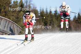03.12.2017, Lillehammer, Norway (NOR): Johannes Hoesflot Klaebo (NOR), Finn Haagen Krogh (NOR), (l-r)  - FIS world cup cross-country, skiathlon men, Lillehammer (NOR). www.nordicfocus.com. © Modica/NordicFocus. Every downloaded picture is fee-liable.