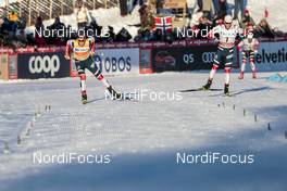 03.12.2017, Lillehammer, Norway (NOR): Johannes Hoesflot Klaebo (NOR), Martin Johnsrud Sundby (NOR), (l-r)  - FIS world cup cross-country, skiathlon men, Lillehammer (NOR). www.nordicfocus.com. © Modica/NordicFocus. Every downloaded picture is fee-liable.