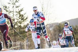 03.12.2017, Lillehammer, Norway (NOR): Ragnhild Haga (NOR), Kerttu Niskanen (FIN), Jessica Diggins (USA), (l-r)  - FIS world cup cross-country, skiathlon women, Lillehammer (NOR). www.nordicfocus.com. © Modica/NordicFocus. Every downloaded picture is fee-liable.