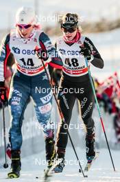03.12.2017, Lillehammer, Norway (NOR): Kikkan Randall (USA), Nadine Faehndrich (SUI), (l-r)  - FIS world cup cross-country, skiathlon women, Lillehammer (NOR). www.nordicfocus.com. © Modica/NordicFocus. Every downloaded picture is fee-liable.