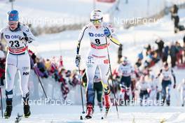 03.12.2017, Lillehammer, Norway (NOR): Anne Kylloenen (FIN), Stina Nilsson (SWE), (l-r)  - FIS world cup cross-country, skiathlon women, Lillehammer (NOR). www.nordicfocus.com. © Modica/NordicFocus. Every downloaded picture is fee-liable.