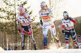 03.12.2017, Lillehammer, Norway (NOR): Teresa Stadlober (AUT), Charlotte Kalla (SWE), Heidi Weng (NOR), (l-r)  - FIS world cup cross-country, skiathlon women, Lillehammer (NOR). www.nordicfocus.com. © Modica/NordicFocus. Every downloaded picture is fee-liable.