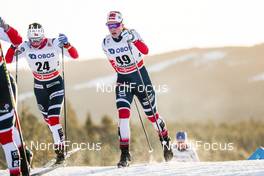 03.12.2017, Lillehammer, Norway (NOR): Maiken Caspersen Falla (NOR), Anne Kjersti Kalvaa (NOR), (l-r)  - FIS world cup cross-country, skiathlon women, Lillehammer (NOR). www.nordicfocus.com. © Modica/NordicFocus. Every downloaded picture is fee-liable.
